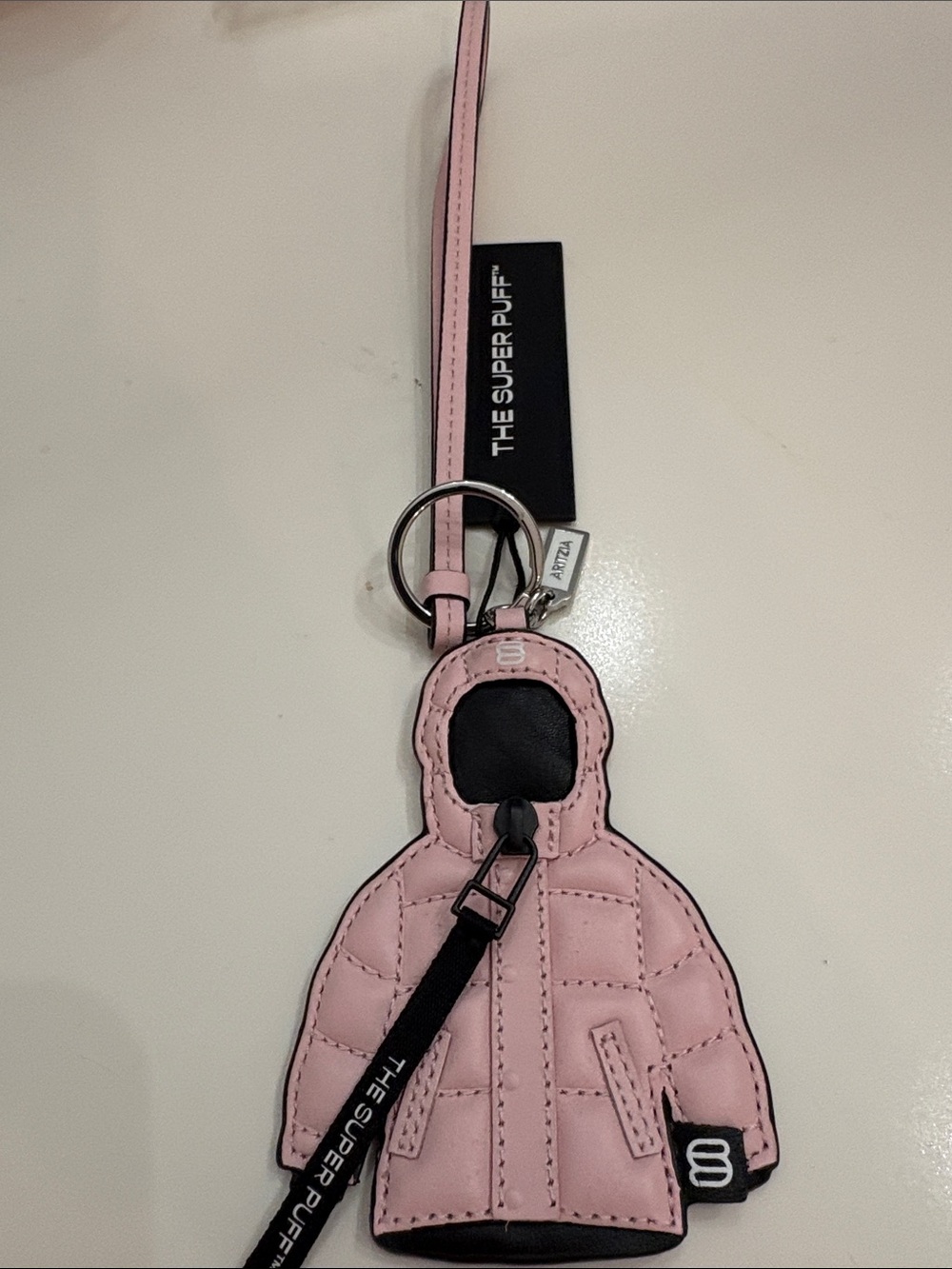 Aritzia Super Puff Bag Charm in Pink New with Tags